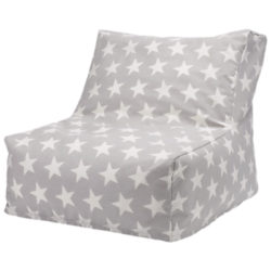 Great Little Trading Co Washable Bean Bag Chair Grey Star